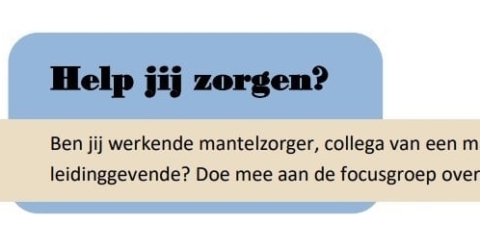Nieuwsbericht: Help de werkende mantelzorger 